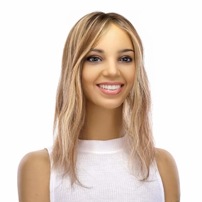 14" Topaz Lace Top Topper Medium Blonde w/ Highlights