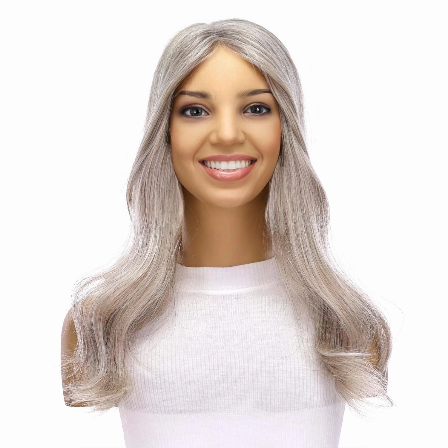18" Topaz Lace Top Topper Snow Grey