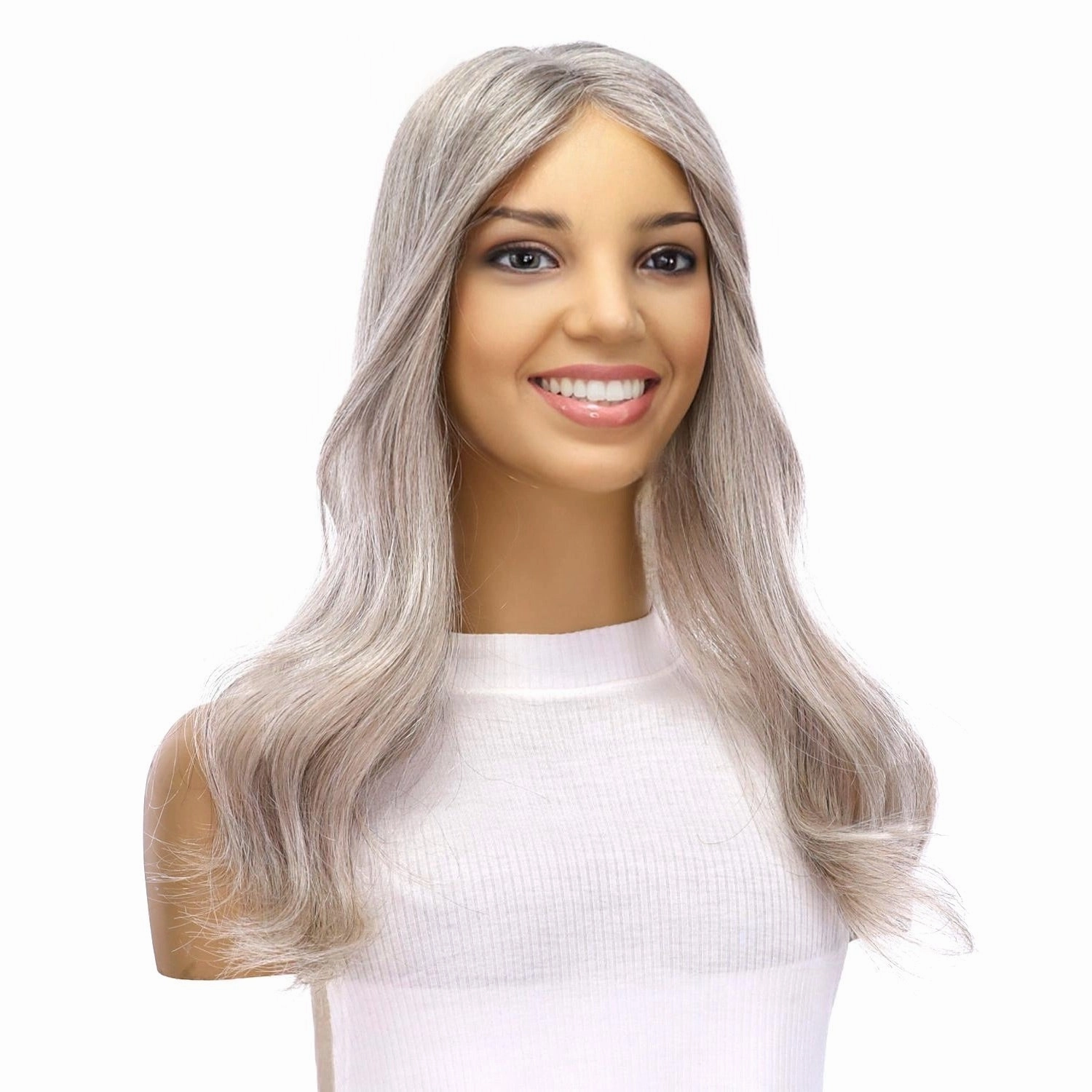 18" Topaz Lace Top Topper Snow Grey
