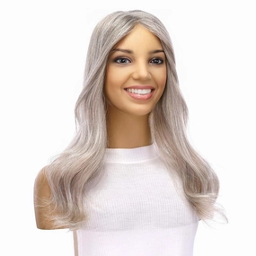 18" Topaz Lace Top Topper Snow Grey
