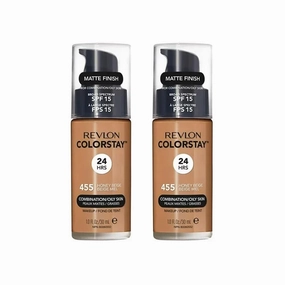 2x Revlon ColorStay Combination/Oily Foundation SPF15 455 Honey Beige 30ml