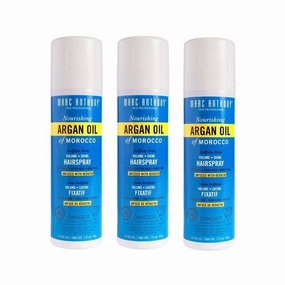 3x Marc Anthony Nourishing Argan Oil Of Morocco Extra Hold Hair Spray 53ml