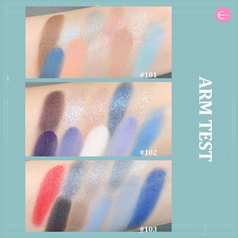Biya Denim-Inspired 10-Color Multi-Texture Eyeshadow Palette