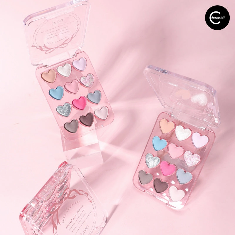 Biya Dream Ballet 12-Color Heart Eyeshadow Palette