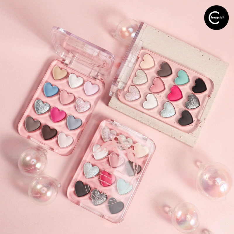Biya Dream Ballet 12-Color Heart Eyeshadow Palette