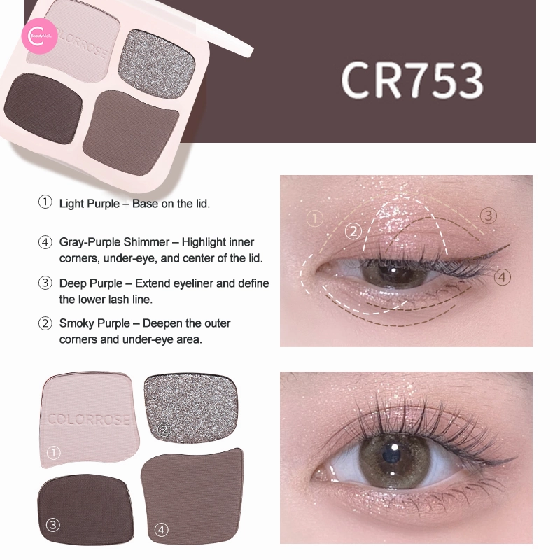 Colorrose Pocket-Sized 4-Color Eyeshadow Palette