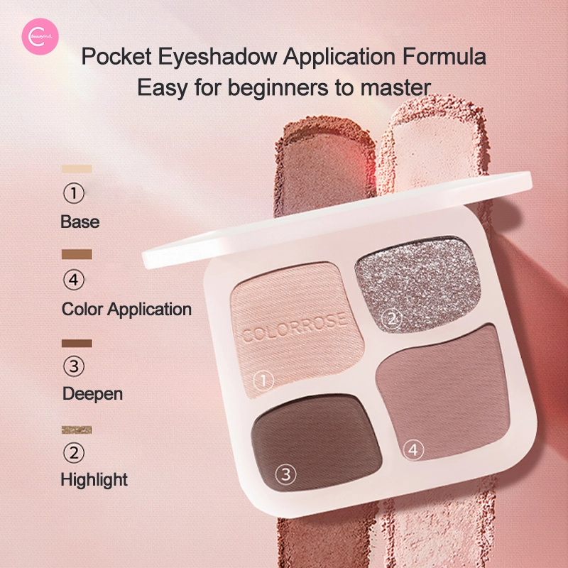 Colorrose Pocket-Sized 4-Color Eyeshadow Palette