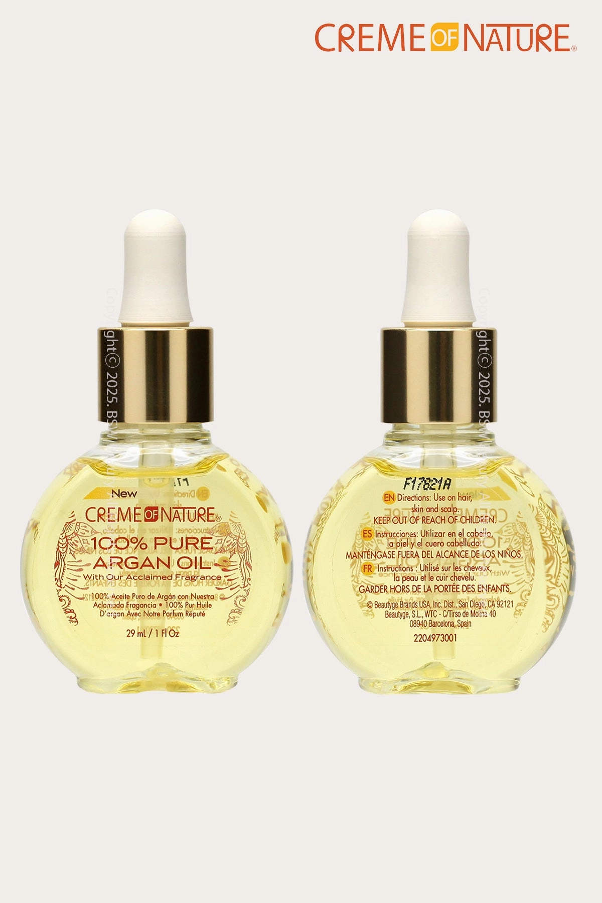 CREAM OF NATURE ARGAN OIL 100% PURE ARGAN OIL FROM MOROCCO 1oz