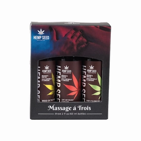 Earthly Body Holiday Hemp Seed Massage Oil Gift Set