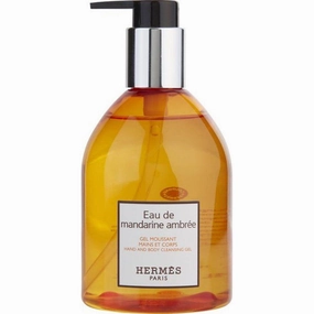 Eau De Mandarine Ambree Hand & Body Cleansing Gel by Hermes 10.0 oz New Tester