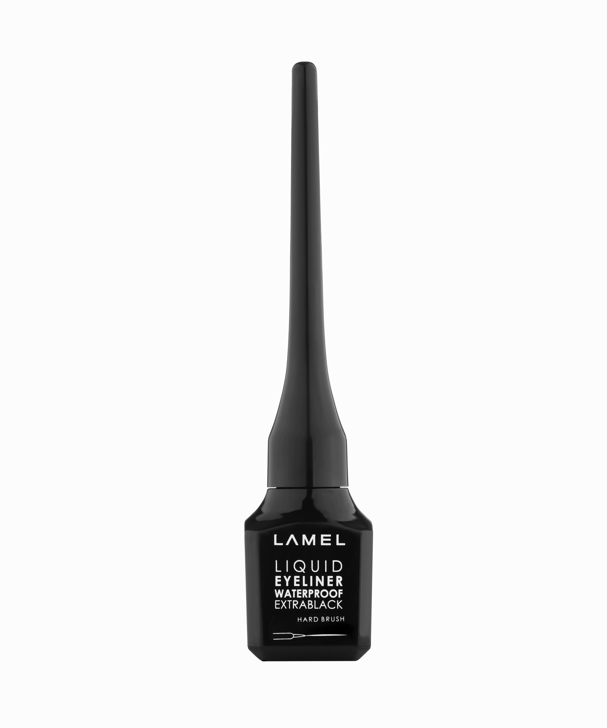 Eyeliner liquid with hard brush