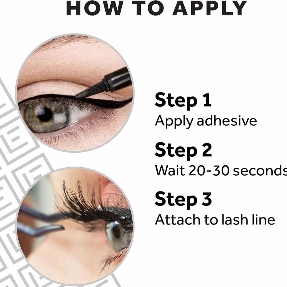 Eylure London Line & Lash Adhesive Eyeliner Black 2-In-1