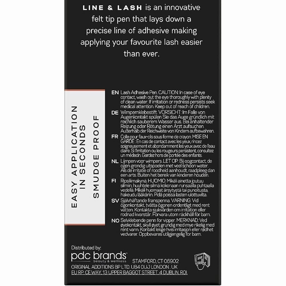 Eylure London Line & Lash Adhesive Eyeliner Black 2-In-1