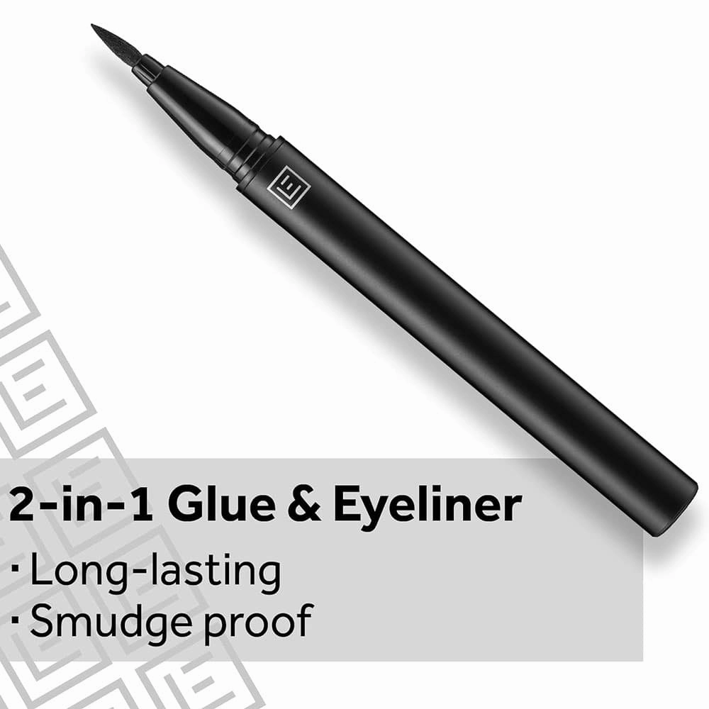 Eylure London Line & Lash Adhesive Eyeliner Black 2-In-1