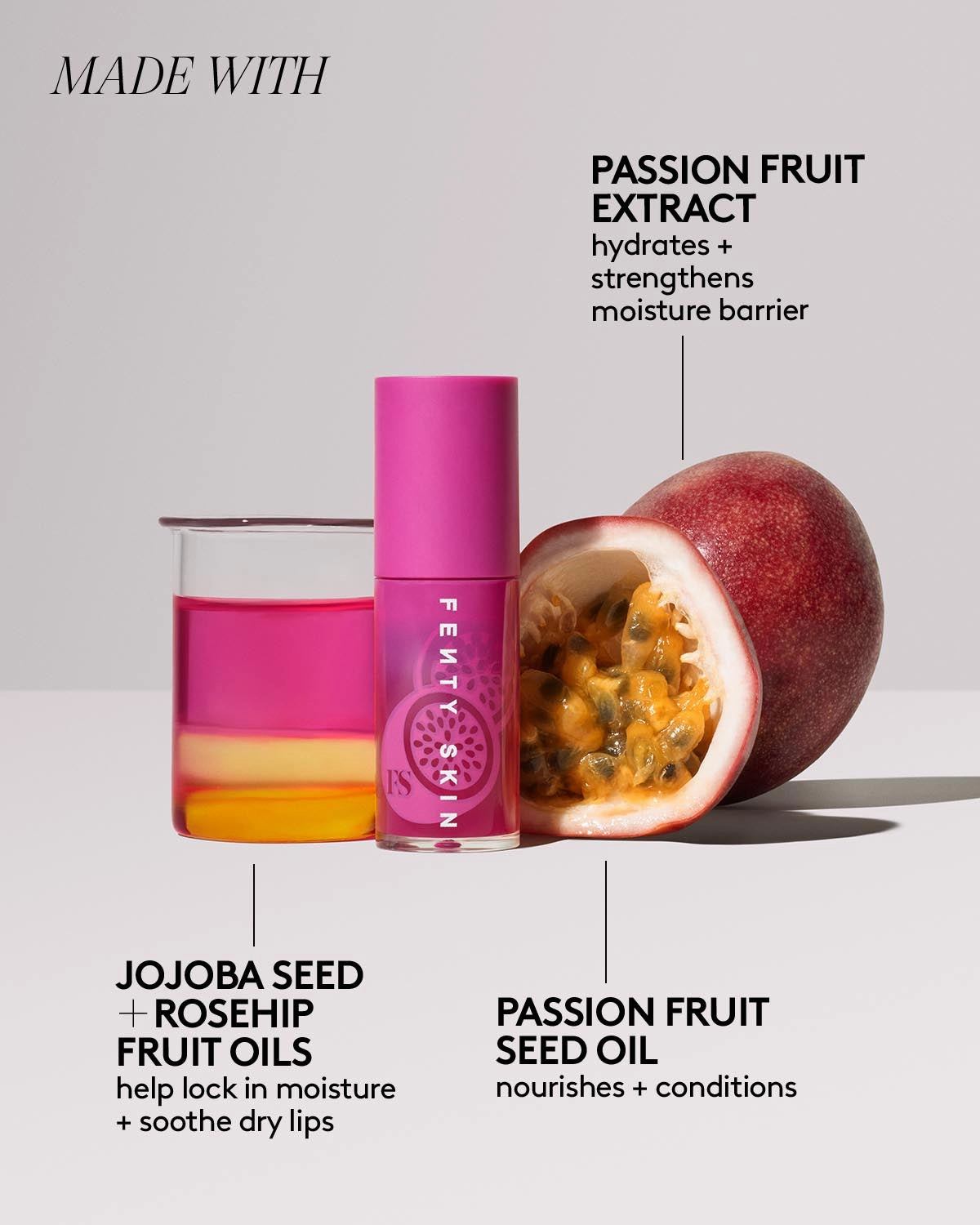 Fenty Treatz Hydrating   Strengthening Lip Oil — Passion Fruit