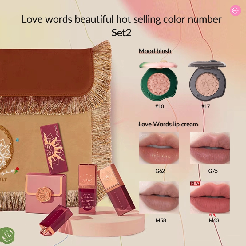 Girlcult Lover’s Whispers Gift Box: Lip Cream & Blush Set