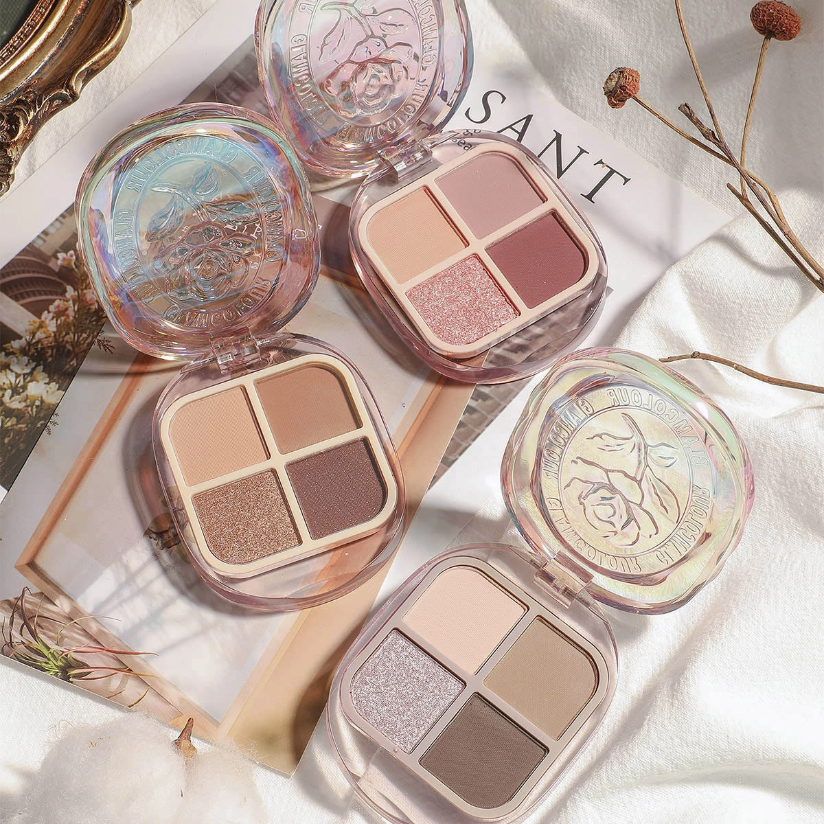 GlamColour Fire Gloss Quad Eyeshadow Palette