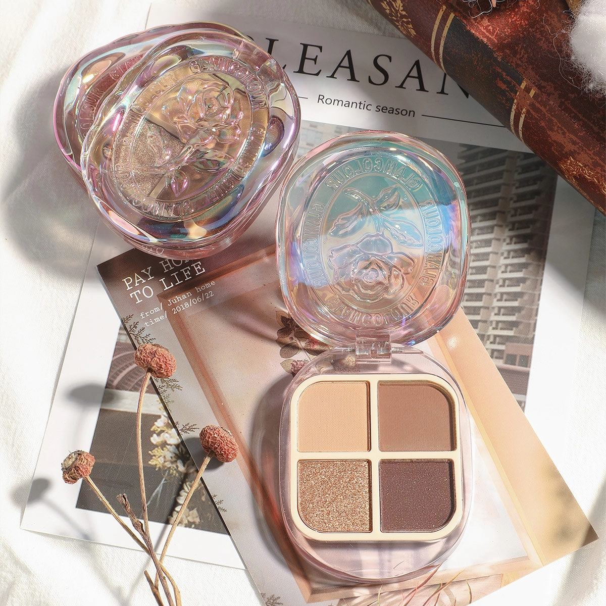 GlamColour Fire Gloss Quad Eyeshadow Palette