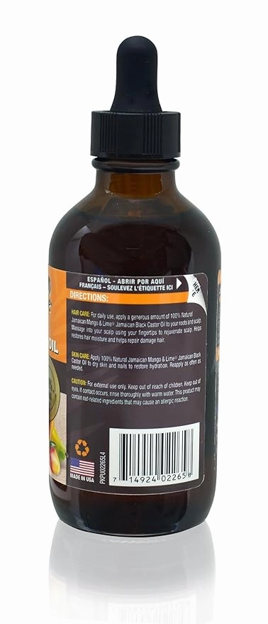 Jamaican Mango & Lime Black Castor Oil - Mango Papaya - 4 oz
