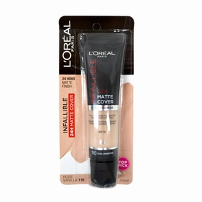 L'Oreal Infallible Matte Cover 24Hr Foundation 110 Rose Vanilla 30ml