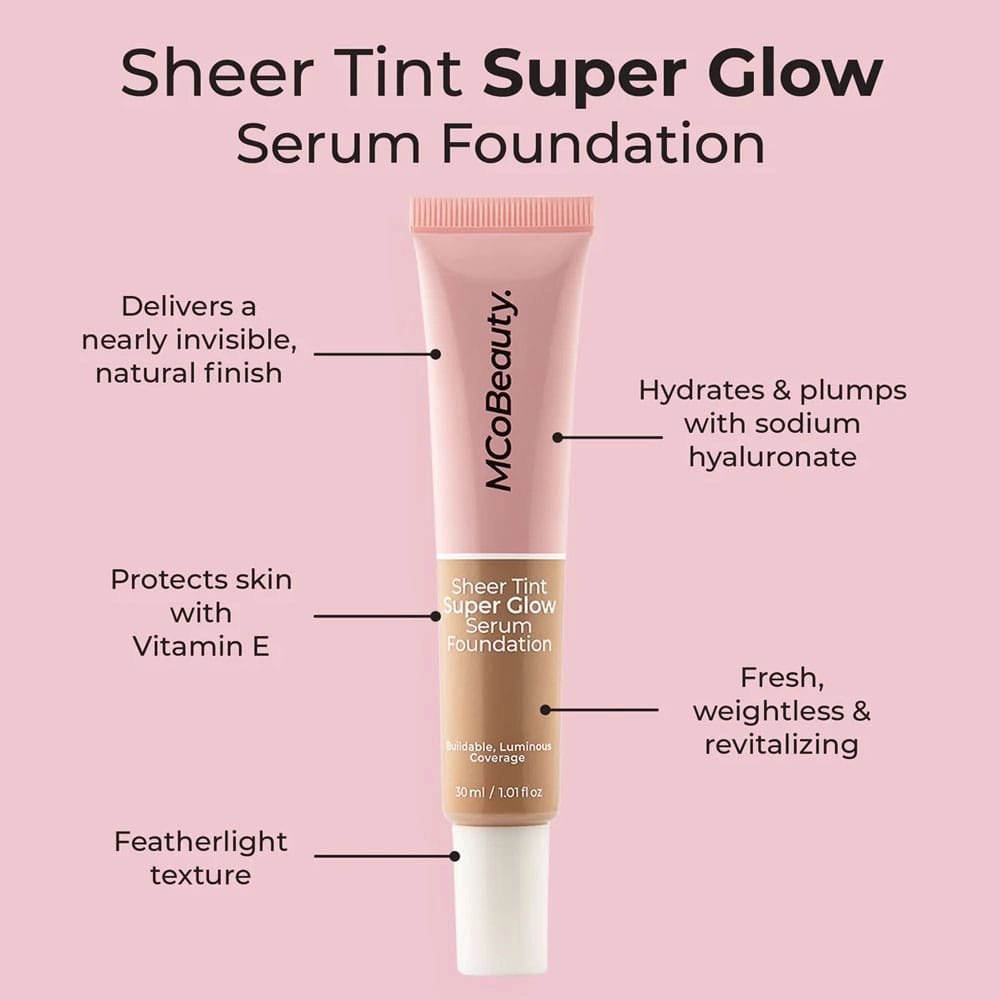 MCoBeauty Sheer Tint Super Glow Serum Foundation 4-5 Medium 30ml