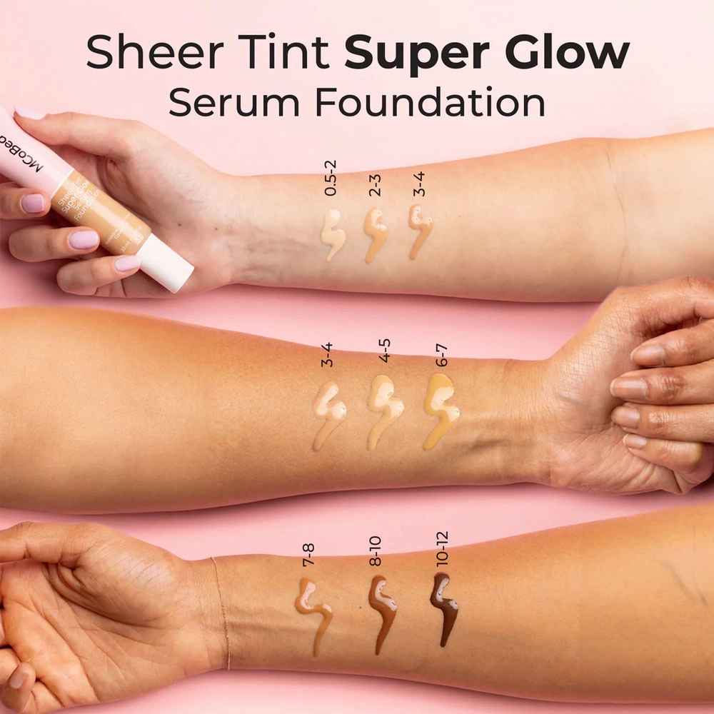 MCoBeauty Sheer Tint Super Glow Serum Foundation 4-5 Medium 30ml