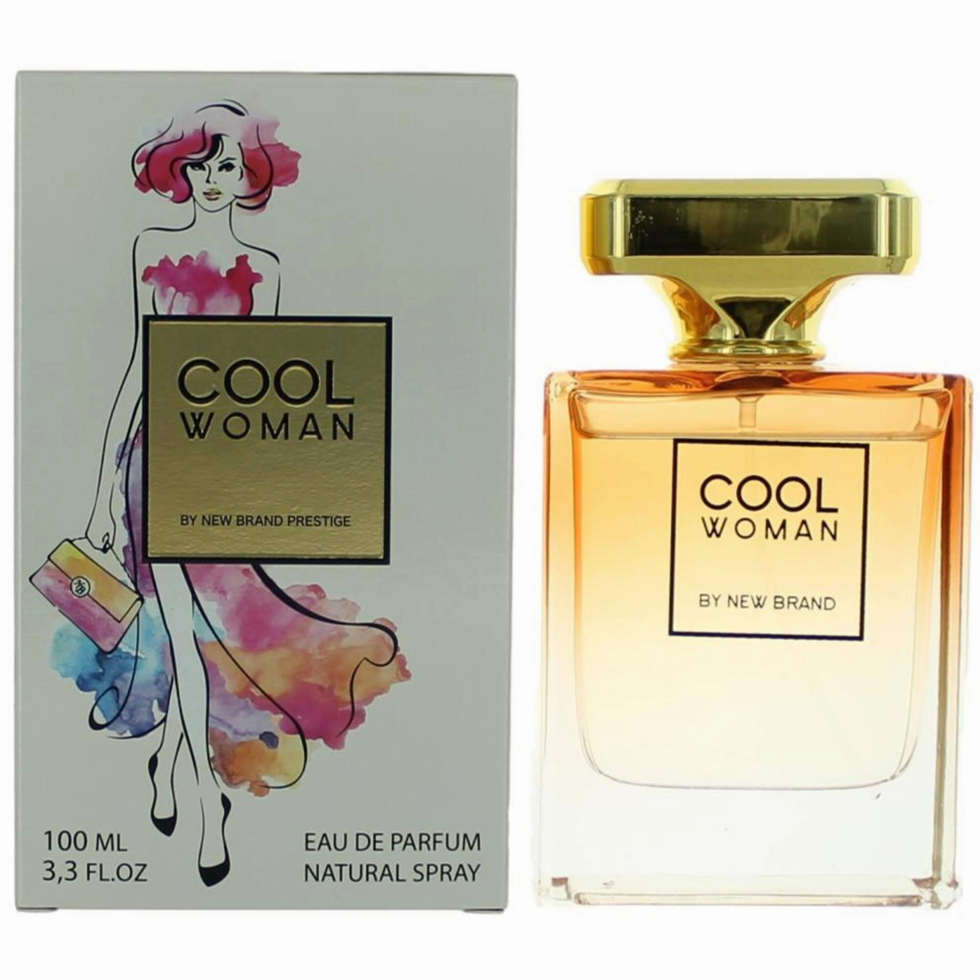 New Brand Women's Eau De Parfum Spray - Cool Woman Oriental Fragrance Notes, 3.3 oz