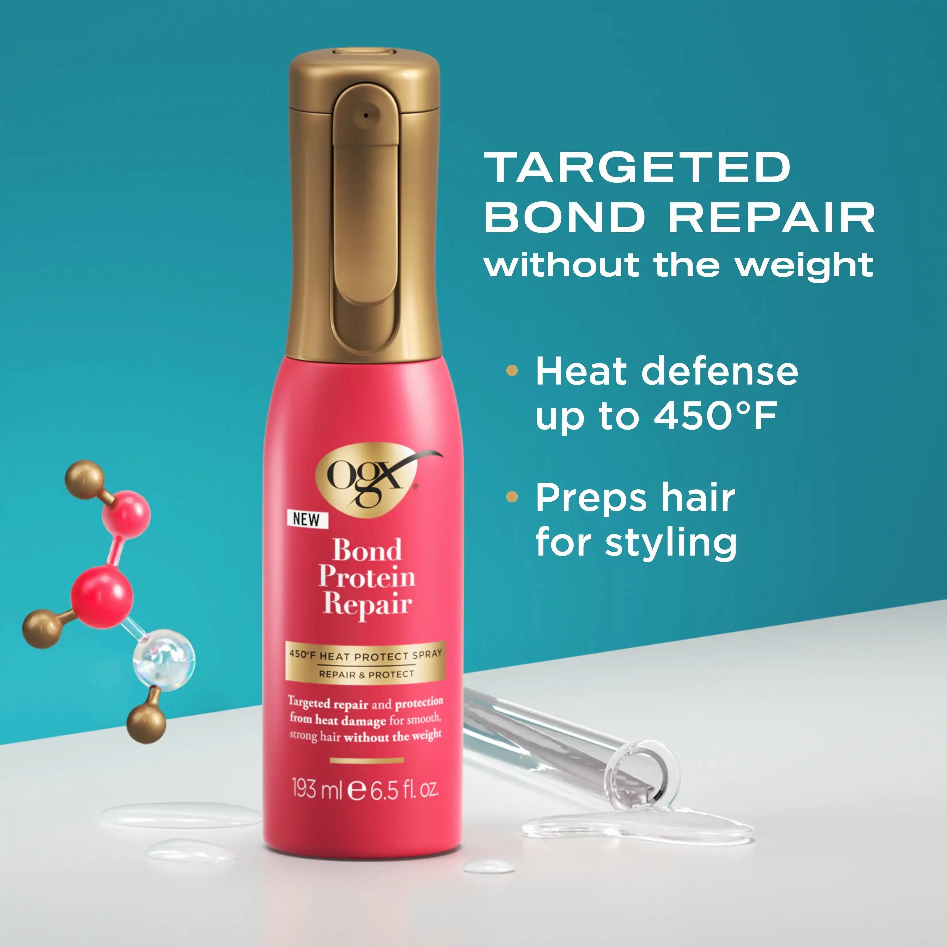 OGX Bond Protein Repair 450°F Heat Protect Spray - 6.5 oz