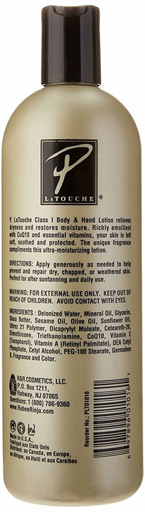 P'LATOUCHE BODY & HAND LOTION 16oz