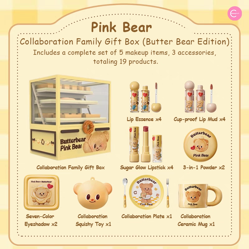 Pink Bear Butterbear Gift Set