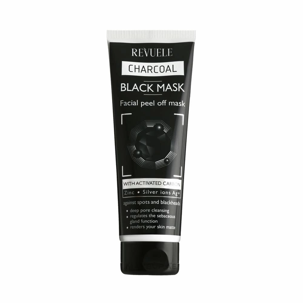 Revuele Charcoal Black Mask Facial Peel Off Mask With Activated Carbon 80ml