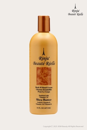 RINJU BEAUTY REAL BODY & HAND CREAM 16oz