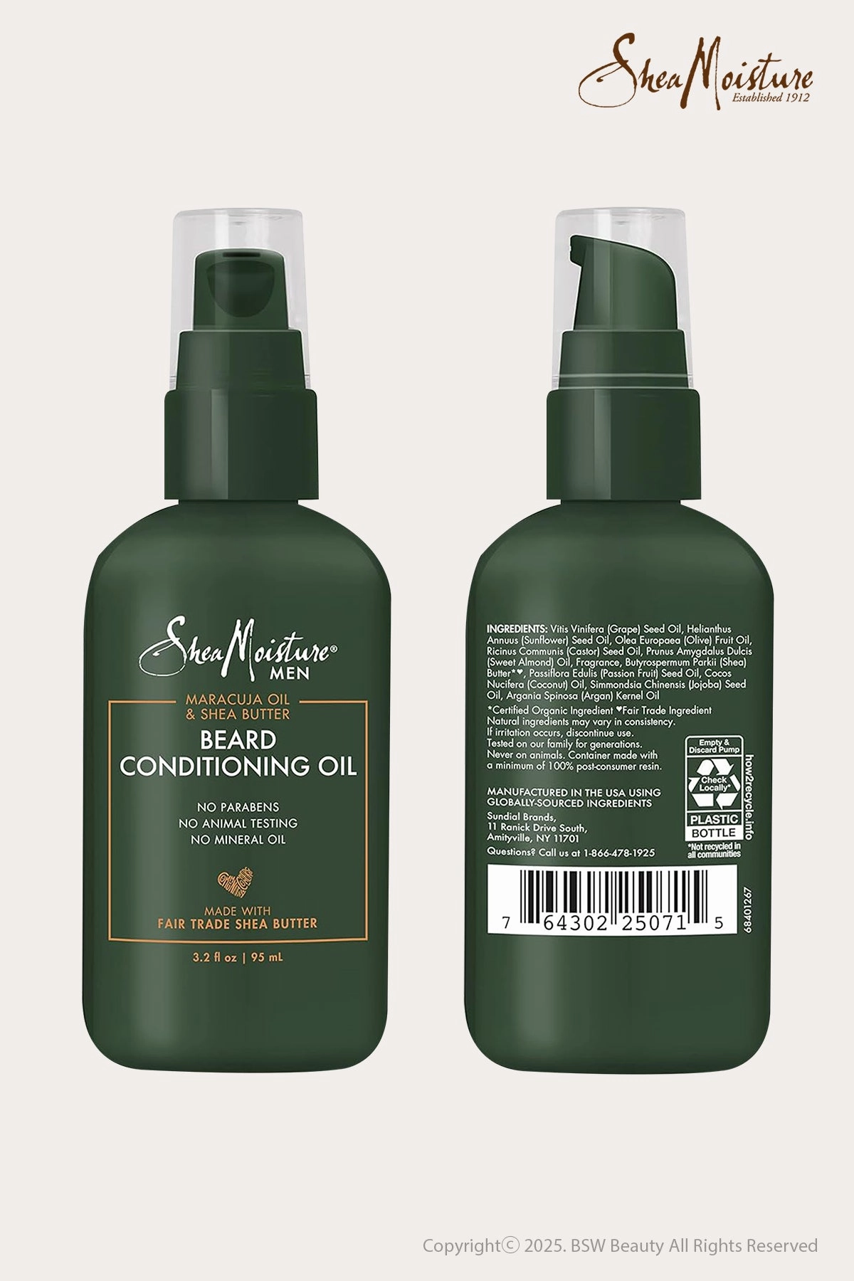 SHEA MOISTURE MEN MARACUJA & SHEA OILS BEARD CONDITIONING OIL 3.2oz