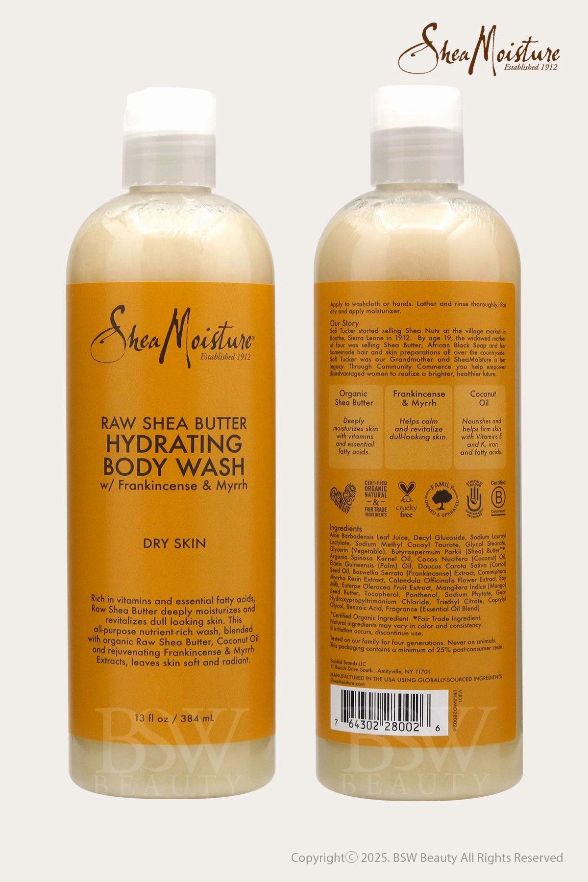 SHEA MOISTURE RAW SHEA BUTTER BODY WASH 13oz