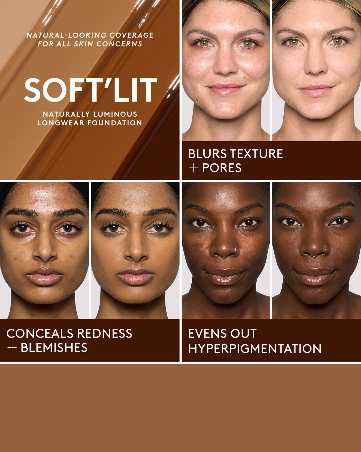 Soft'lit Naturally Luminous Longwear Foundation — 498