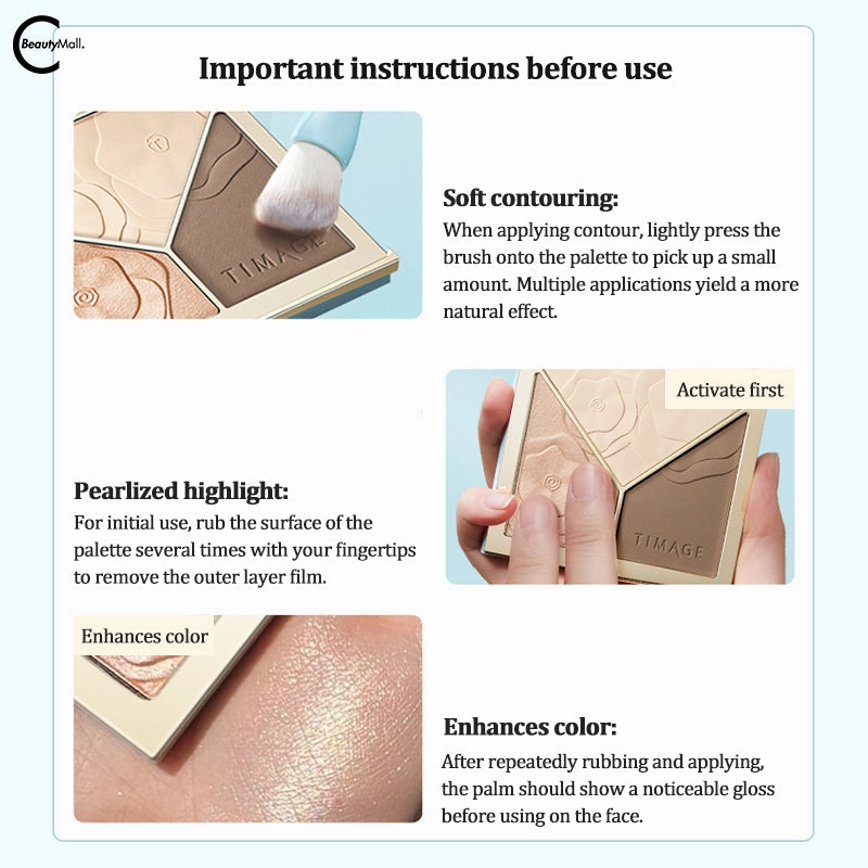 TIMAGE 3 Color Cream Contour Concealer Palette