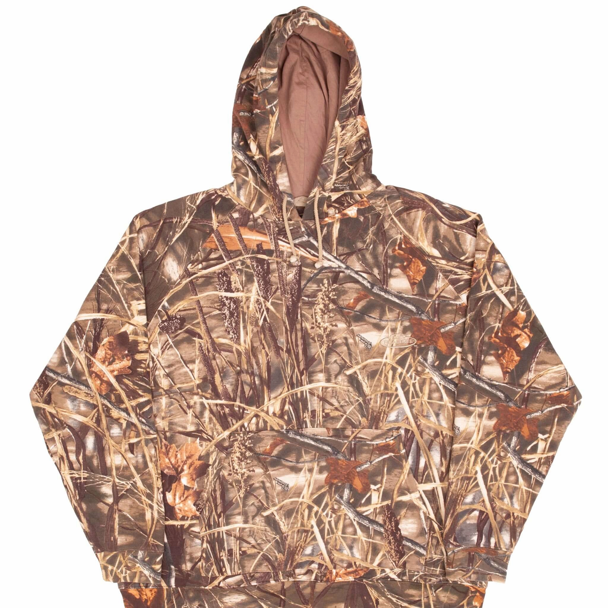 VINTAGE HUNTING REALTREE ADVANTAGE MAX 4 HD CAMO HOODIE SWEATSHIRT SIZE 2XL