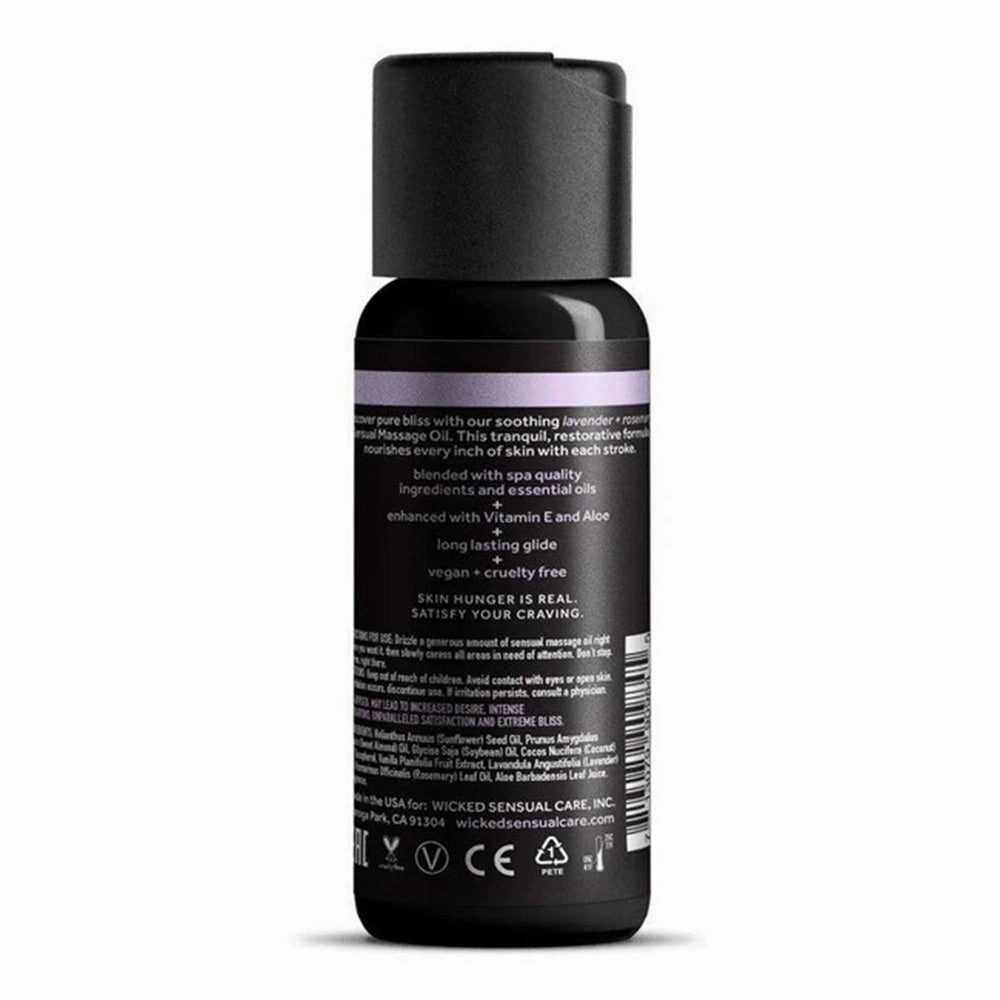 Wicked Lavender   Rosemary Sensual Vegan Massage Oil